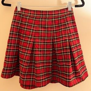 NWT red plaid skirt